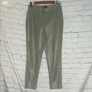 Cortelle Olive Faux Leather Pants Size 10 Excellent Condition